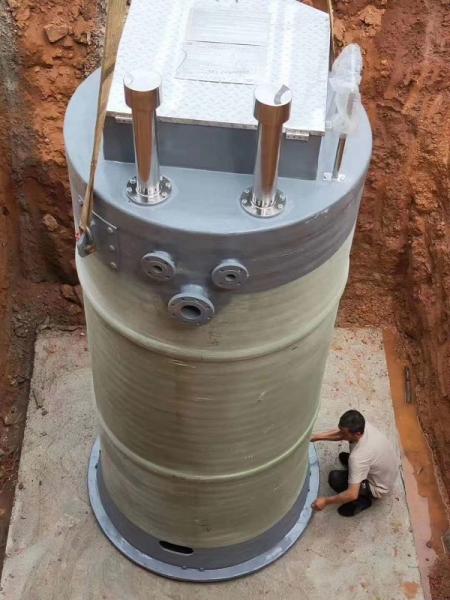 泰国峨眉山一体化提升泵安装
