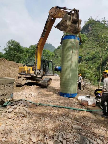 泰国雅安芦山一体化提升泵施工现场